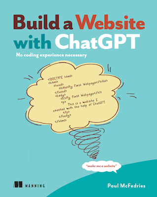 Front cover of the book Build a Website with ChatGPT.