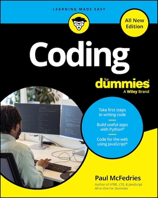 Front cover of the book Coding For Dummies, All New Edition