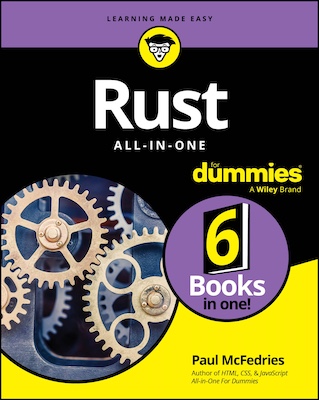 Front cover of the book Rust All-in-One For Dummies