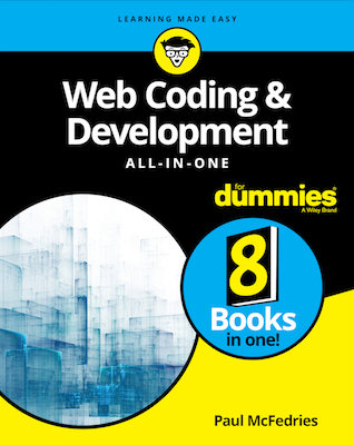 Front cover of the book Web Coding & Development All-In-One for Dummies