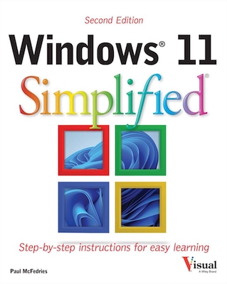 Front cover of the book Microsoft Windows 11 Simplified, Second Edition.
